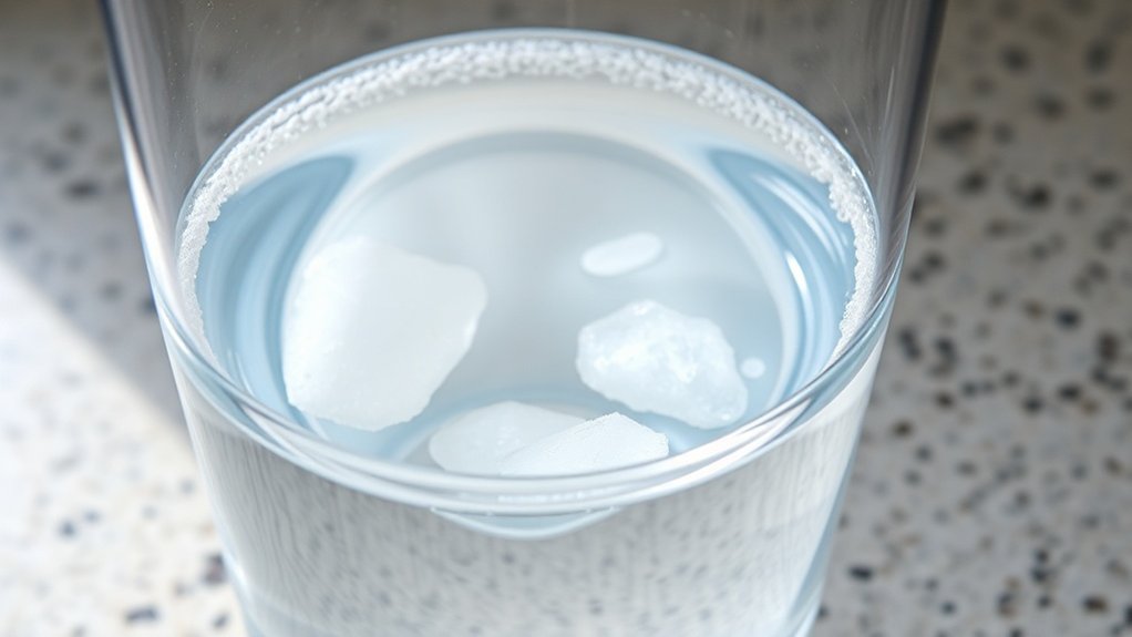 hard water shows mineral buildup